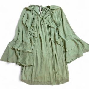 B Darlin Green Ruffle Mini Dress Size 7/8